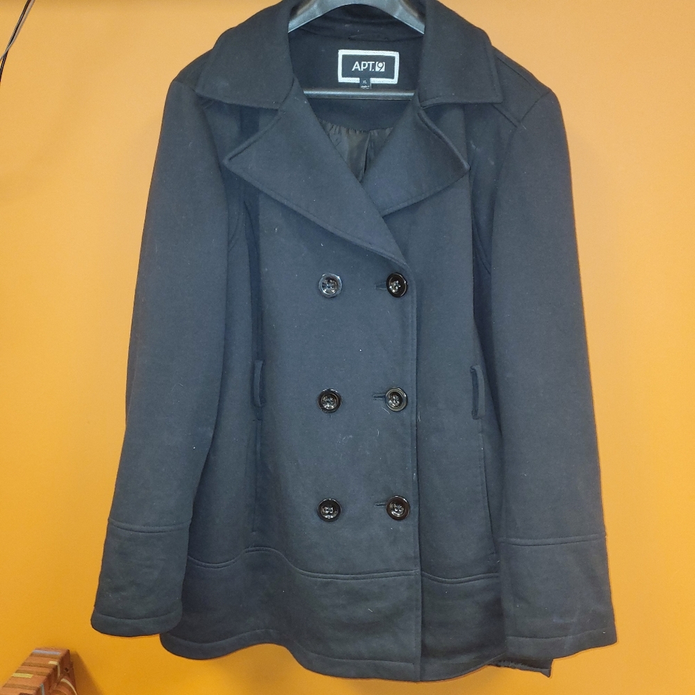 PEA COAT BLACK XL APT. 9